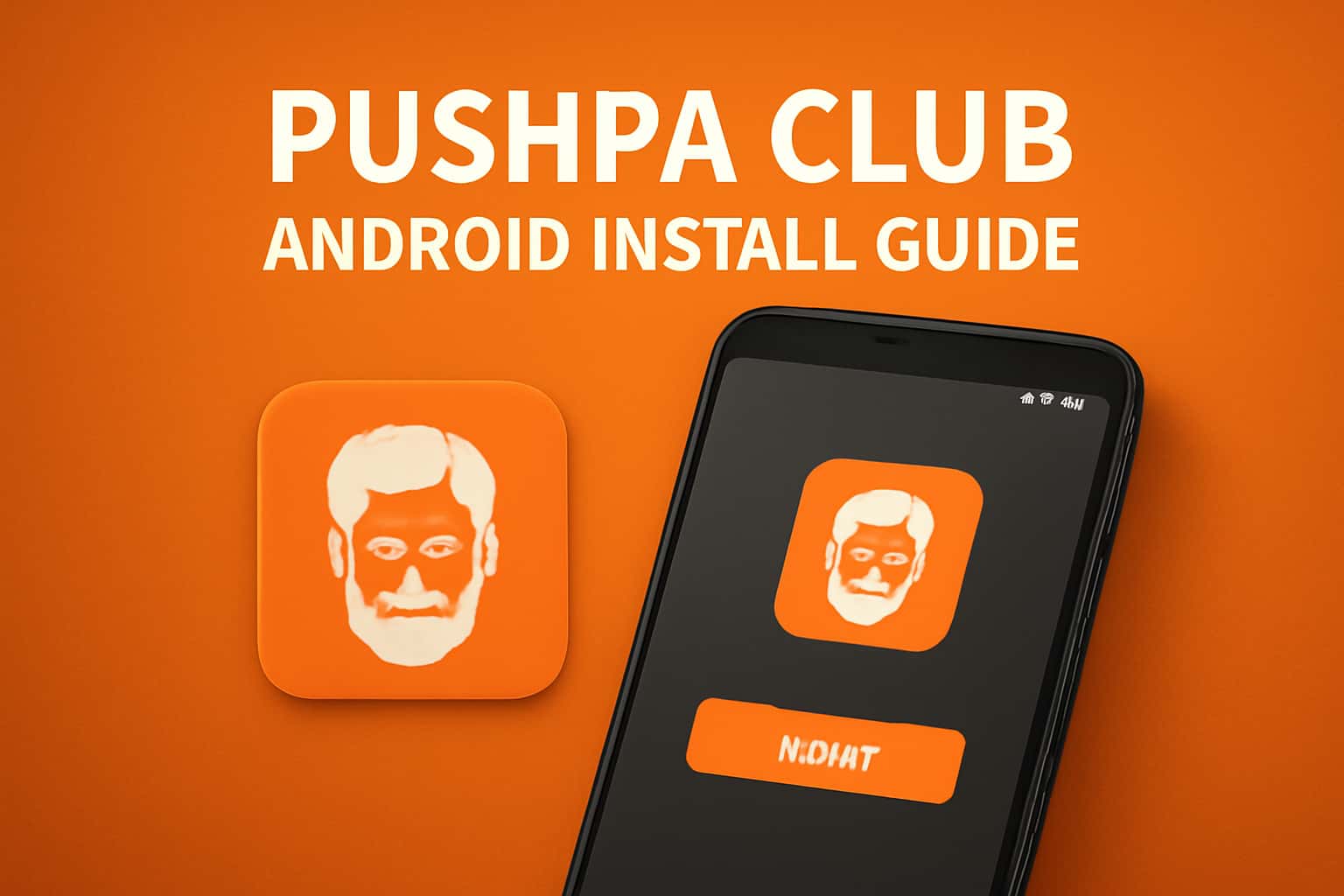 An informative visual representation of the Pushpa Club Android Install Guide.