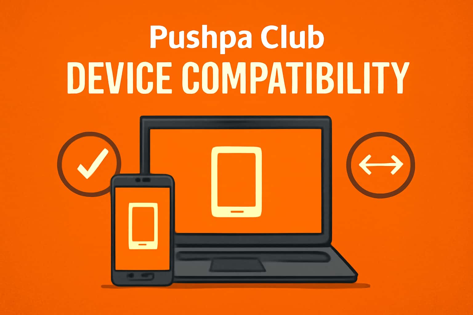 Information scene about Pushpa Club Device Compatibility highlighting compatibility specifications.