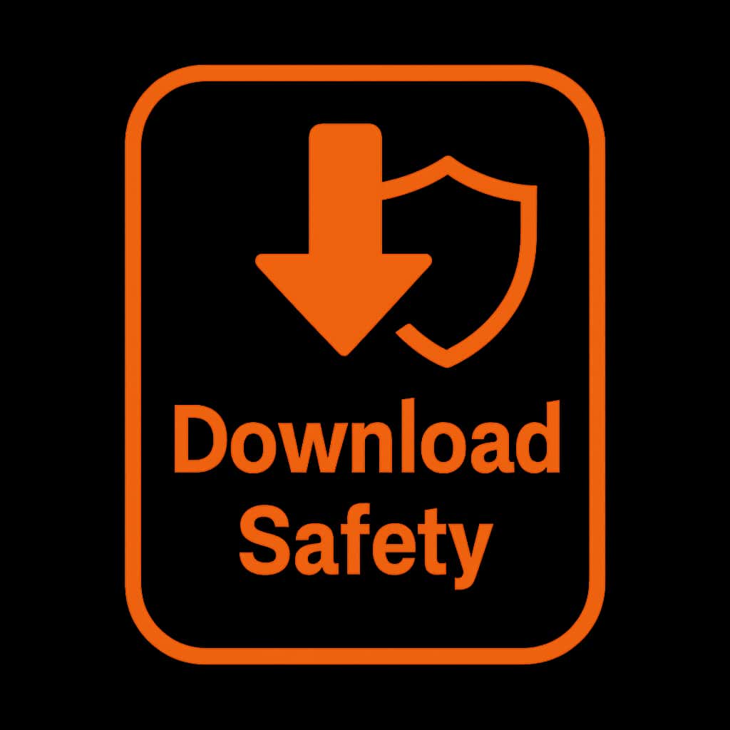 Icon representing Pushpa Club Download Safety.