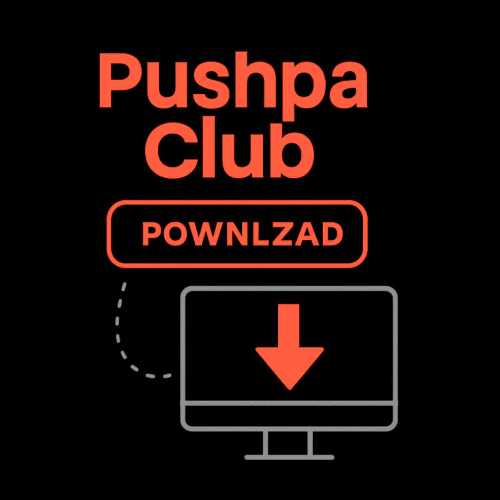 Illustration explaining Pushpa Club Download steps.